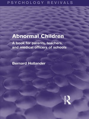 cover image of Abnormal Children